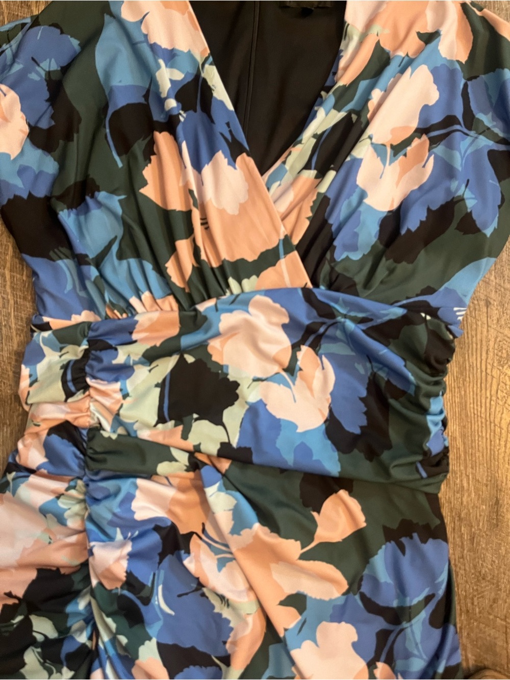 Alexia Admor Women’s XLarge One-Shoulder Dress in Blue and Peach Floral - Picture 5 of 9